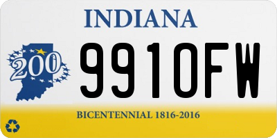 IN license plate 991OFW