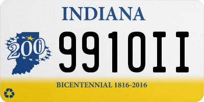 IN license plate 991OII