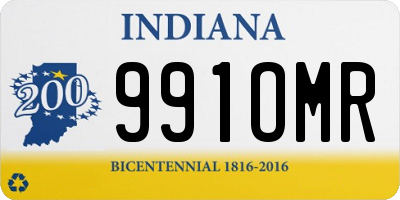 IN license plate 991OMR