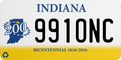 IN license plate 991ONC