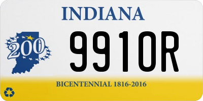 IN license plate 991OR