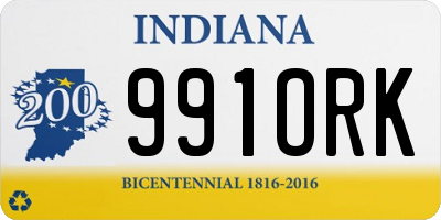 IN license plate 991ORK