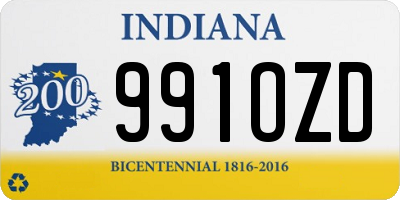 IN license plate 991OZD