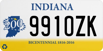 IN license plate 991OZK