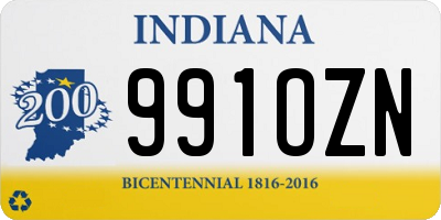 IN license plate 991OZN