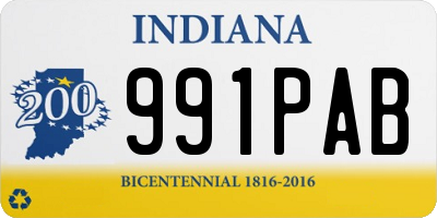 IN license plate 991PAB