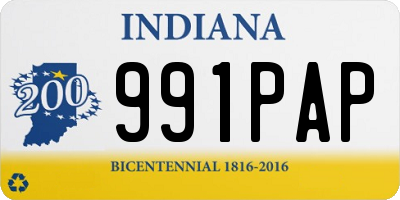 IN license plate 991PAP