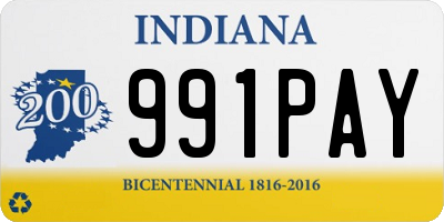 IN license plate 991PAY