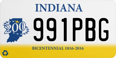 IN license plate 991PBG