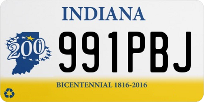 IN license plate 991PBJ