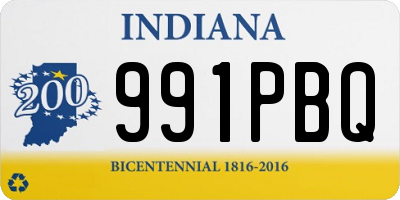 IN license plate 991PBQ