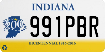 IN license plate 991PBR