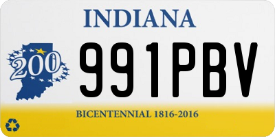 IN license plate 991PBV