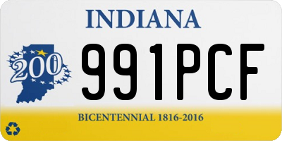 IN license plate 991PCF
