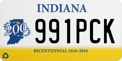 IN license plate 991PCK