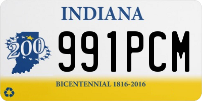 IN license plate 991PCM