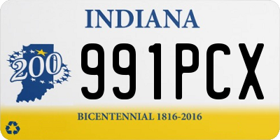 IN license plate 991PCX