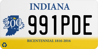IN license plate 991PDE