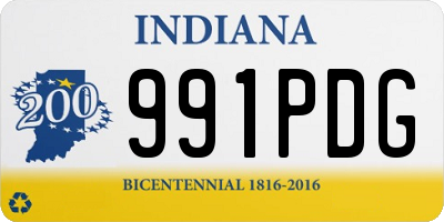 IN license plate 991PDG