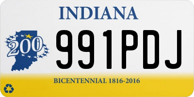 IN license plate 991PDJ