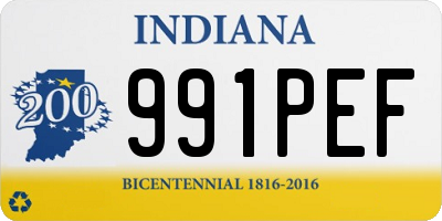 IN license plate 991PEF