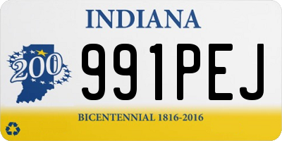 IN license plate 991PEJ