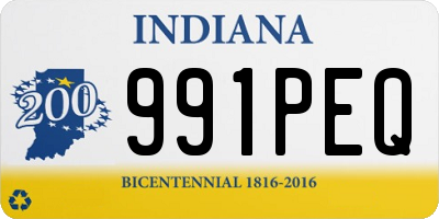 IN license plate 991PEQ