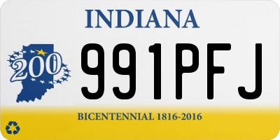 IN license plate 991PFJ