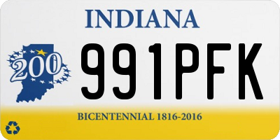 IN license plate 991PFK