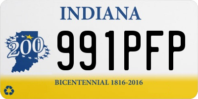 IN license plate 991PFP
