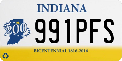 IN license plate 991PFS