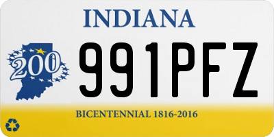 IN license plate 991PFZ