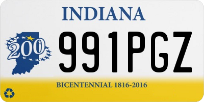 IN license plate 991PGZ