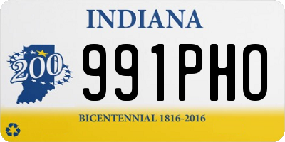 IN license plate 991PHO