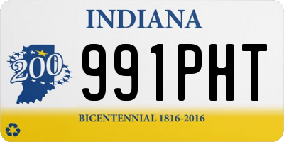 IN license plate 991PHT