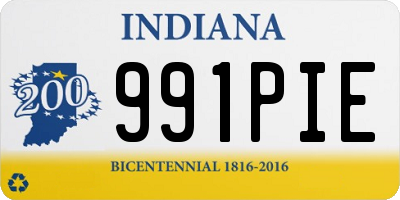IN license plate 991PIE