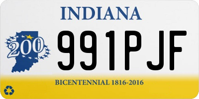 IN license plate 991PJF