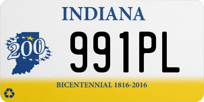 IN license plate 991PL