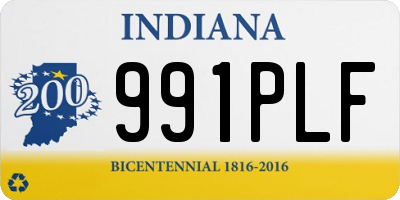 IN license plate 991PLF