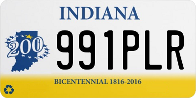 IN license plate 991PLR