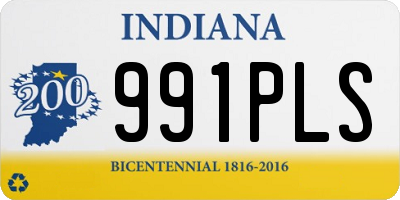 IN license plate 991PLS