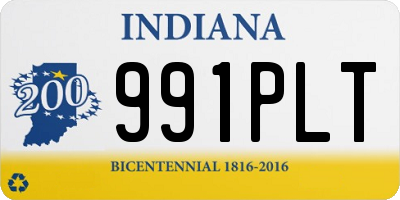 IN license plate 991PLT