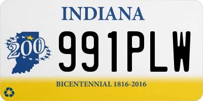 IN license plate 991PLW