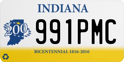 IN license plate 991PMC