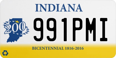 IN license plate 991PMI