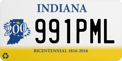 IN license plate 991PML