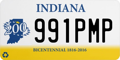 IN license plate 991PMP