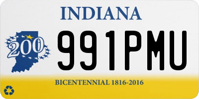 IN license plate 991PMU