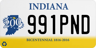 IN license plate 991PND