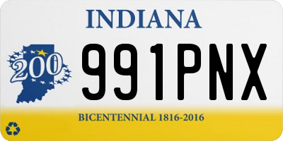 IN license plate 991PNX